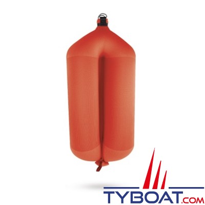 Fendertex - Pare-battage gonflable tubulaire T73 - 700 x 250 x 123 mm - Rouge