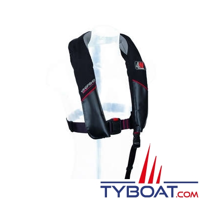 For Water - Gilet KINGFISHER 150N - Noir - déclenchement manuel - sans harnais - Noir