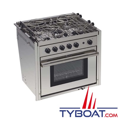 Force 10 - Cuisinière - 5 feux sur cardan + four 36 litres + grill - Allumage intégré