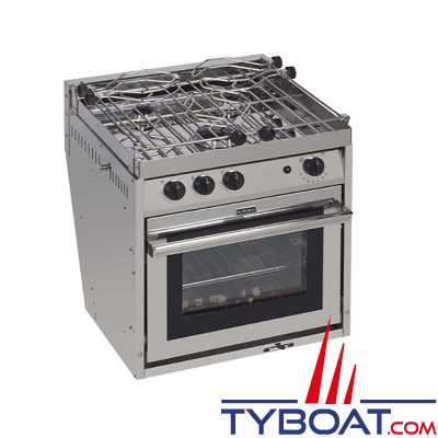 Force 10 - Cuisinière Europe Compact - 3 feux sur cardan + four 17 litres + grill - Allumage intégré