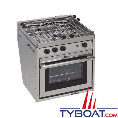 Force 10 - Cuisinière Europe Standard - 3 feux sur cardan + four 26 litres + grill - Allumage intégré