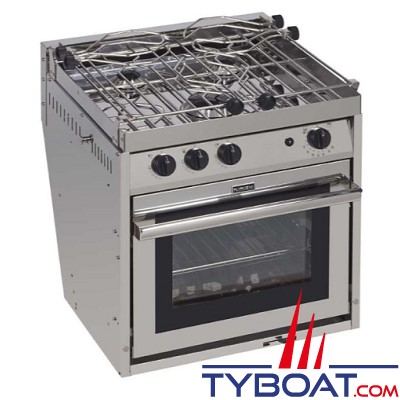 Force 10 - Cuisinière Europe Sub-compact - 3 feux sur cardan + four 13 litres + grill - Allumage intégré