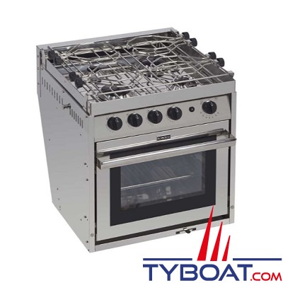 Force 10 - Cuisinière North America Standard - 4 feux sur cardan + four 30 litres + grill - Allumage intégré