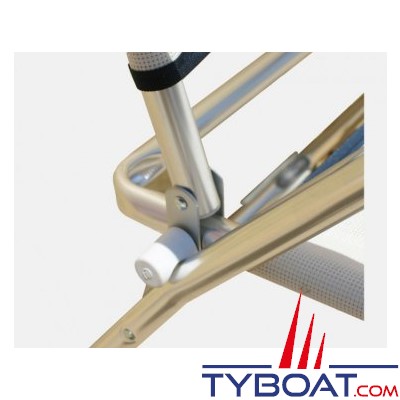 Fauteuil Pliant Bateau Forma Marine - Aluminium Et Teck - Bleu Marine - Confortable Et Résistant à L'eau