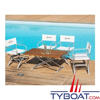 Table Pliante Rectangulaire En Teck Pour Bateau - 2 Ailes, Marine, Caravane (Neuve)