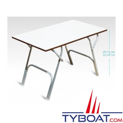 Forma - Table pliante rectangulaire - Hauteur variable 56 / 73 centimètres