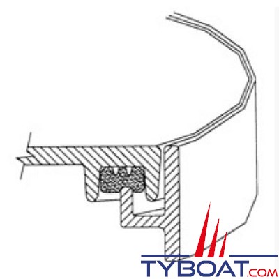 Freeman - Joint de trappe aluminium - Etanchéité sur chant - (au mètre)