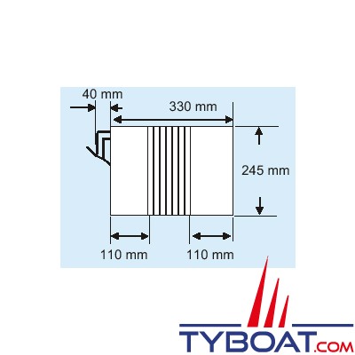 Frigoboat - Evaporateur plat pliable série F - 80F - 80 Litres