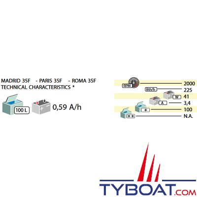 Frigoboat - Groupe froid MADRID 35F - 12/24 Volts