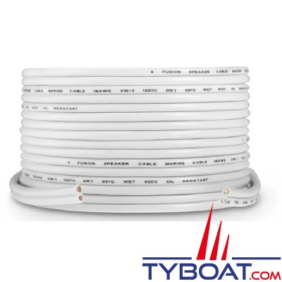 Fusion - Câble Haut-parleur, 15.24m, 16AWG/1.317mm2