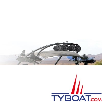 Fusion - Haut-parleurs marine Série XS Wake Tower - Sport Noir - 6.5
