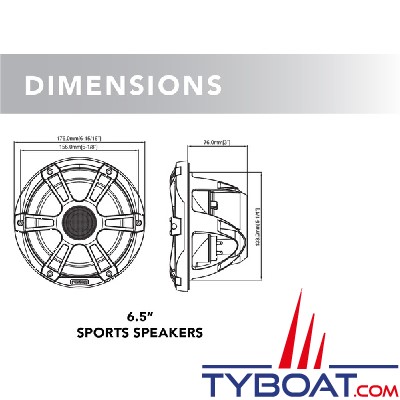 Fusion - Signature série 3 - Sport Chrome - Haut-parleurs marine 6.5