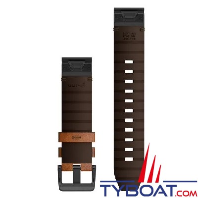 Garmin - Bracelet de montre QuickFit, 22mm, Cuir marron
