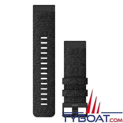 Garmin - Bracelet de montre QuickFit, 26mm, Nylon noir chiné