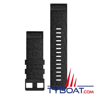 Garmin - Bracelet de montre QuickFit, 26mm, Nylon noir chiné