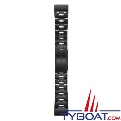 Garmin - Bracelet de montre QuickFit, 26mm, Titane épuré avec revêtement en carbone amorphe gris mat