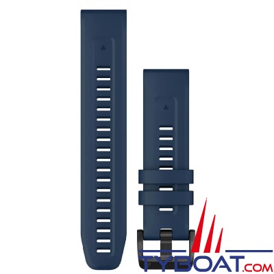 Garmin - Bracelet en silicone bleu Capitain, quatix 7, 22mm QuickFit