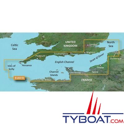 Garmin - Carte marine BlueChart G3 -  HXEU001R - English Channel - Format REGULAR