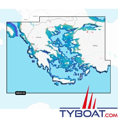 Garmin - Carte marine Navionics Vision+ NVEU015R - Mer Égée, Mer de Marmara - Couverture Régular