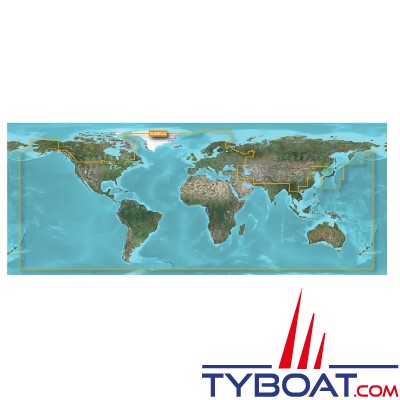 Garmin - Cartes cotières BlueChart G3 du monde entier - HXWW001G - SD/MicroSD