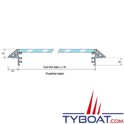 Gebo - Panneau de pont flushline - découpe 275x275