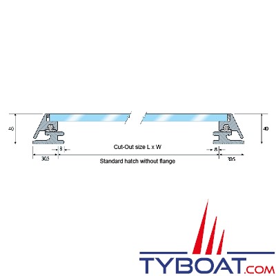 Gebo - Panneau de pont standard sans épaulement - découpe 260x260