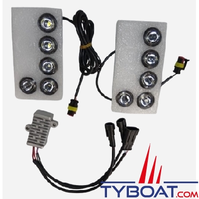 Genois - Kit 10 lampes Led (2x5) DRL avec dimmer