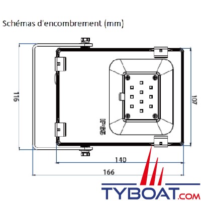 Génois - Projecteur extra plat LED IP65 - 10 Watts - 230 Vac