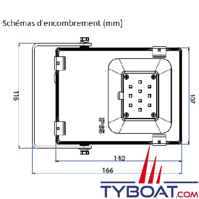 Génois - Projecteur extra plat LED IP65 - 10 Watts - 24Volts 