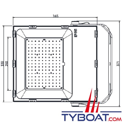 Génois - Projecteur extra plat LED IP65 - 150 Watts - 230 Vac