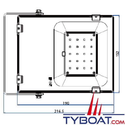 Génois - Projecteur extra plat LED IP65 - 20 Watts - 24Volts 