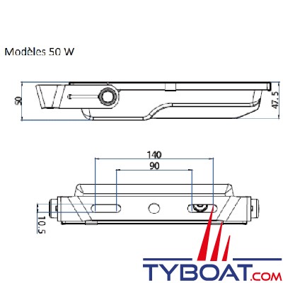 Génois - Projecteur extra plat LED IP65 - 50 Watts - 230 Volts 