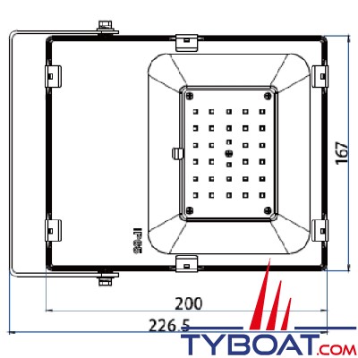 Génois - Projecteur Extra plat LED IP65 - 30W - 230VaC 