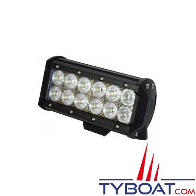 GENOIS - Projecteur barre  12 Leds 2500 Lumens 10 à 30 Volts étanche IP67