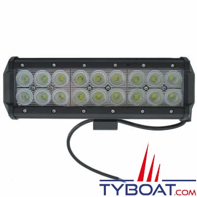 GENOIS - Projecteur barre 18 Leds 3650 Lumens 10 à 30 Volts étanche IP67