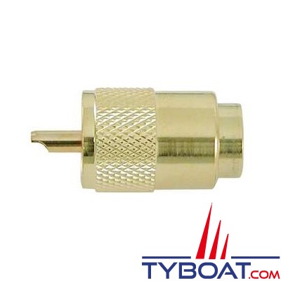 Glomex - Connecteur PL259 mâle plaqué or pour câble RG213/U - RA131Gold 