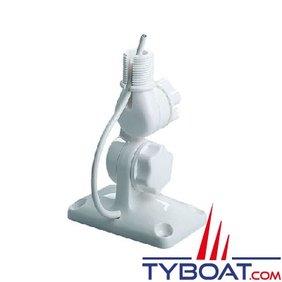 Glomex - Support antenne - nylon blanc - molette - filetage 1