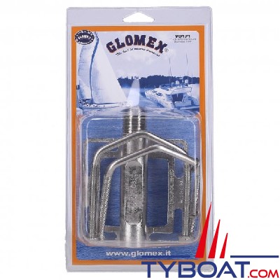 Glomex  - Support antenne - inox - fixation horizontal/vertical - pour tubes Ø30 à 80 mm - V9171
