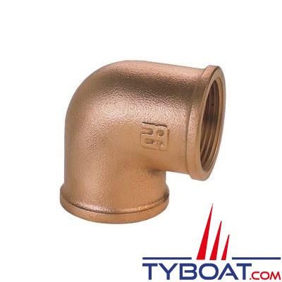 Coude De Pipe En Bronze Moulé 1/2 NPT - 90 Degrés Femelle à Mâle - Neuf De Stock (NOS) - Indonésie