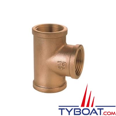 Guidi - Raccord en T en bronze femelle Ø   3/4
