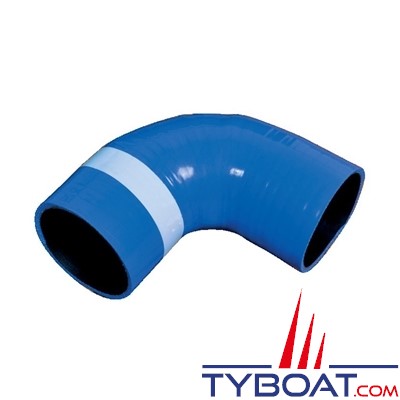 Halyard - Raccord échappement coudé 90° Ø int. 76 mm silicone