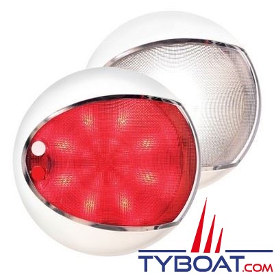 Hella Marine - Applique à Leds EuroLed - Touch rouge/blanc - variateur intégré - Ø129,5mm - 12/24 volts