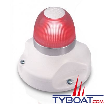 Hella Marine - NaviLED 360 feu à led  - 2NM visible sur tout l'horizon - Boîtier blanc - rouge