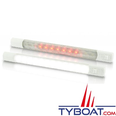 Hella Marine - Règlette Leds Blanc/Rouge avec interrupteur - IP67 - 12 Volts