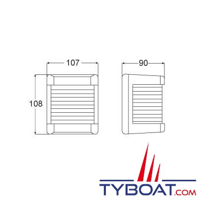 Hella Marine série 2984 - Feu vert tribord pour bateaux inférieur à 20 mètres blanc