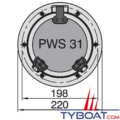 Hublot inox AISI316 Vetus type PWS31 Ø 220mm qualité A1