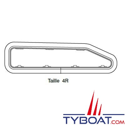 Lewmar - Hublot standard blanc ouverture taille 4L 195x708mm.
