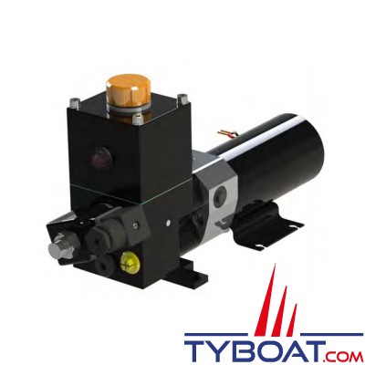 Hy-ProDrive - Pompe hydraulique réversible PR+20 12 RU avec réservoir et embrayage - 12 Volts - 2,0 Litres/Minute