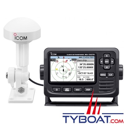 Icom - Transpondeur AIS avec écran MA-510TR - Classe B - 2 Watts - NMEA2000/NMEA0183