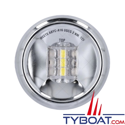 Imnasa - Feu de poupe inox à LED - 2 MN - Ø 76mm - 12 Volts